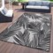 World Rug Gallery Contemporary Distressed Leaves Textured Flat Weave Indoor/Outdoor Area Rug 5' x 7' Black 117BLACK5X7 - alternate 1